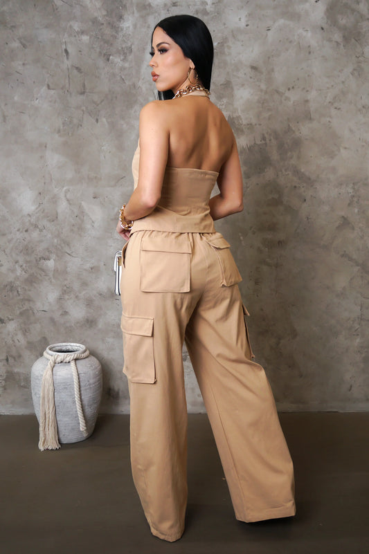 Set of pants and Top (TAN)